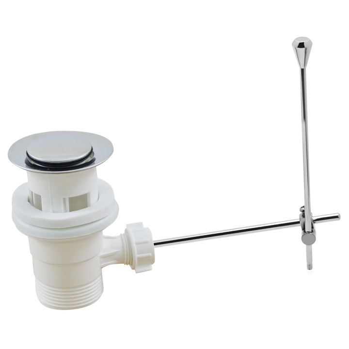 Сифон за мивка Ferro K39TW, Автоматичен, Пластмаса с месингов кант, 5/4”