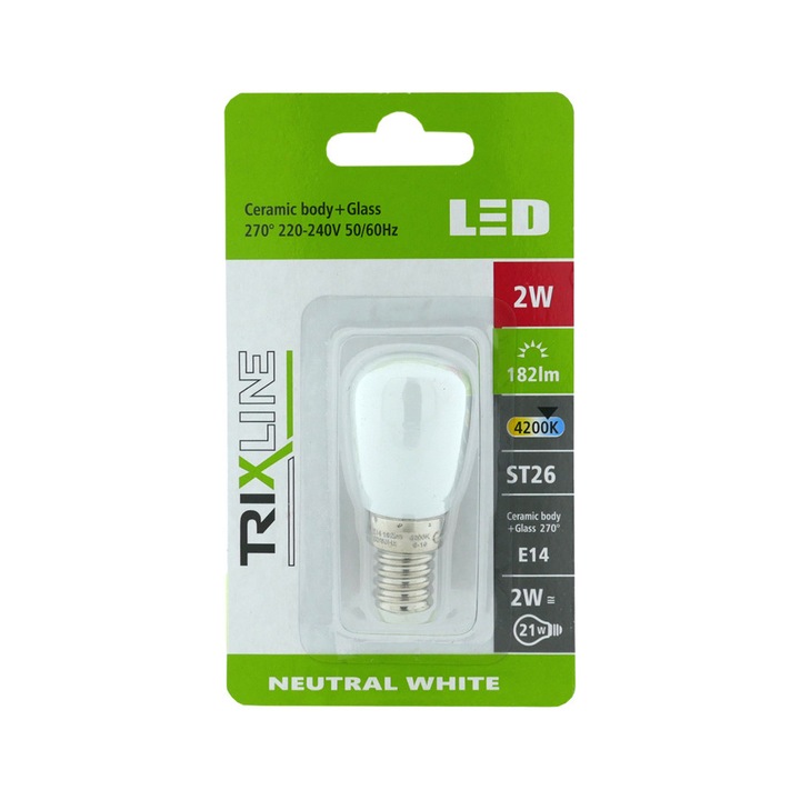 Trixline 2W E14 ST26 4200K LED égő
