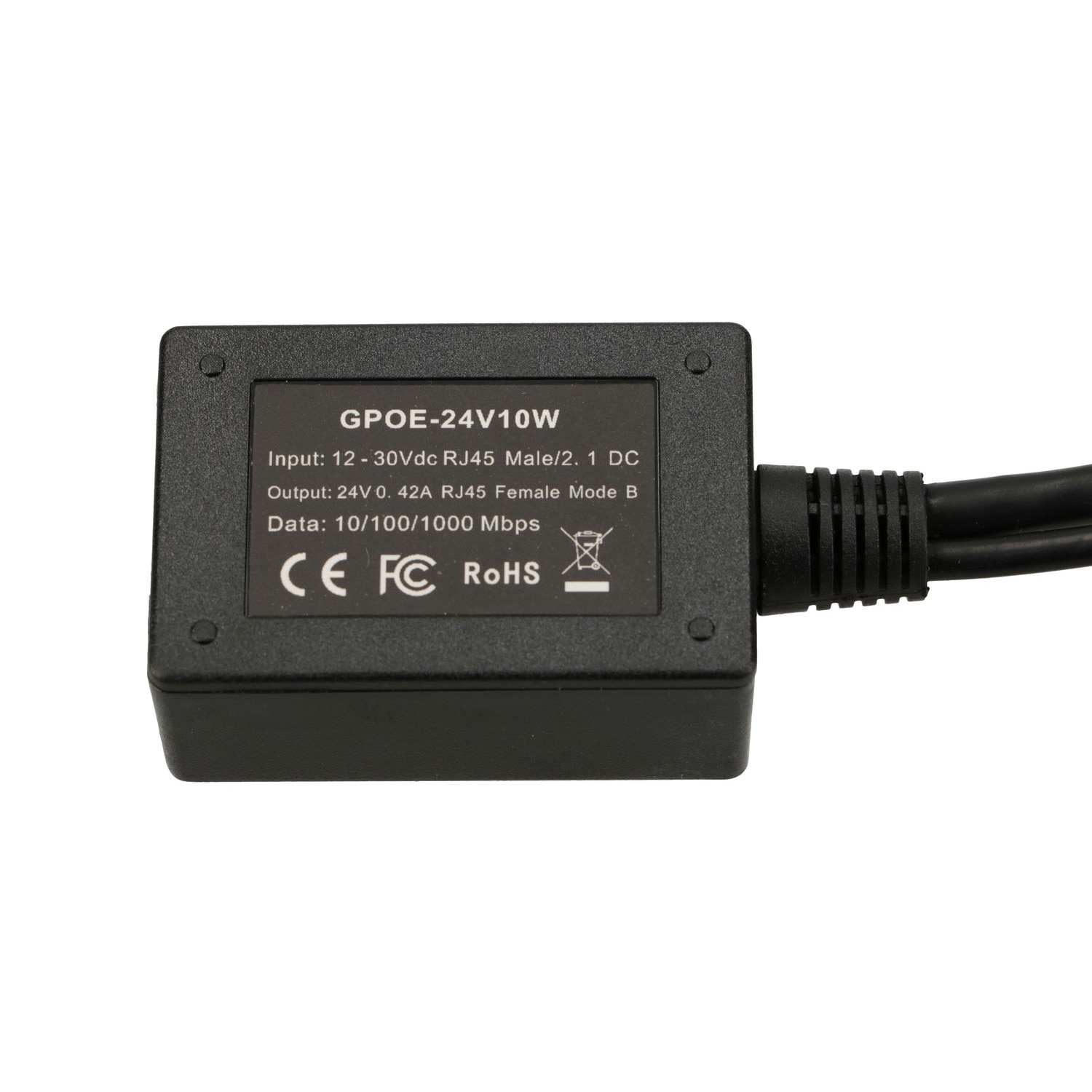 PoE инжектор Extralink, 1 x порт с инвертор, 10-24 V, Черен - eMAG.bg