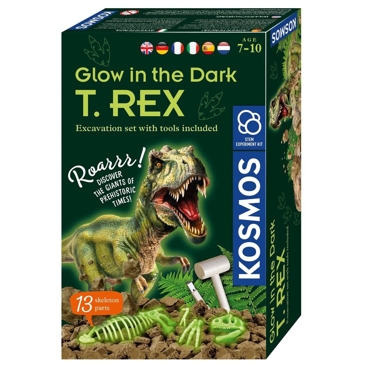 Joc educativ Kosmos STEM - T-Rex fosforescent