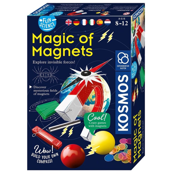 Образователна игра Kosmos STEM - Магията на магнитите, Английски език