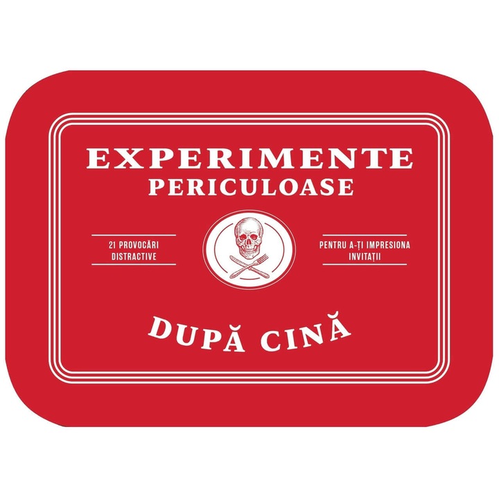 Joc 21 Experimente periculoase dupa cina, cutie cadou metalica, limba romana, +18 ani