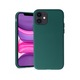 Husa Safe Flex compatibila cu iPhone 11, Comando Fonix, Design Slim flexibil, Interior captusit cu microfibra, Anti shock, Silicon moale, Textura cu finisaj mat/fin, Antiaderent, Verde inchis