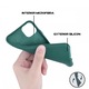 Husa Safe Flex compatibila cu iPhone 11, Comando Fonix, Design Slim flexibil, Interior captusit cu microfibra, Anti shock, Silicon moale, Textura cu finisaj mat/fin, Antiaderent, Verde inchis