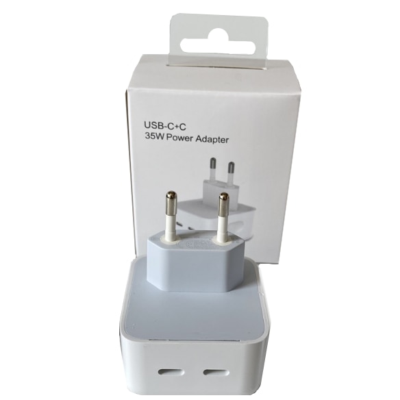 Адаптер за контакт, С 2 USB Type-C порта, 220V, 35W, Бял - eMAG.bg
