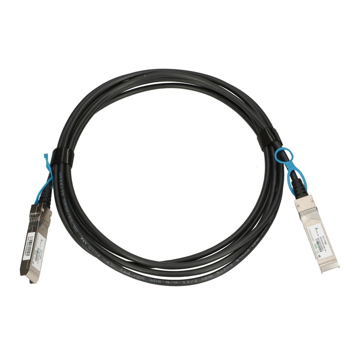 Кабел със SFP модул, Extralink, SFP28, черен/сребрист