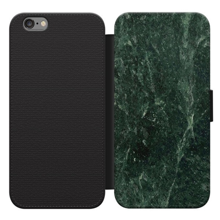 Sötétzöld márvány mintás iPhone 5s kinyitható flip tok flipes tok telefontok 1