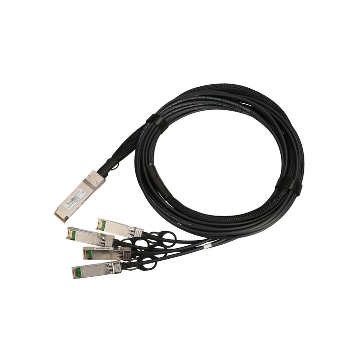 Кабел с модул, Extralink, QSFP, черен/сребрист