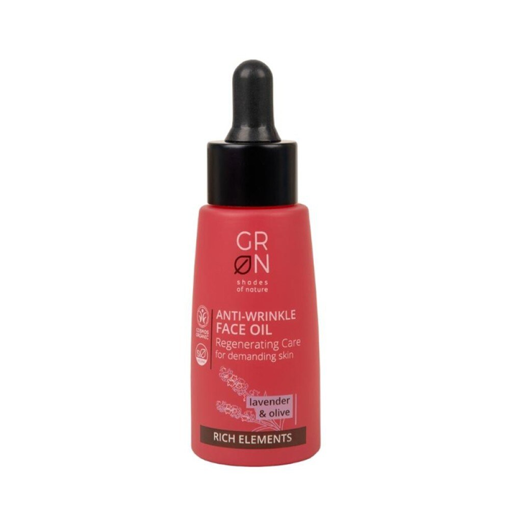 Ulei de fata antirid Bio Organic Rich Elements cu masline si lavanda, GRN Shades of Nature, 30 ml