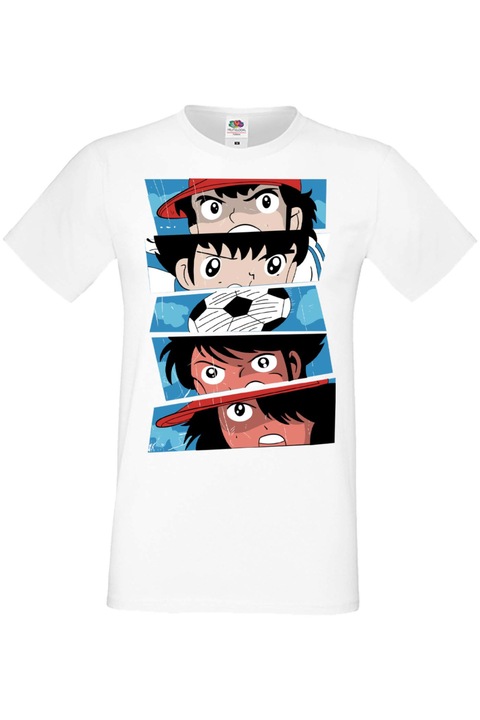 Férfi póló Anime Manga Japan Animation Comics Captain Tsubasa Football Soccer Captain Tsubasa 02 Japan Animation Comics J, Fehér