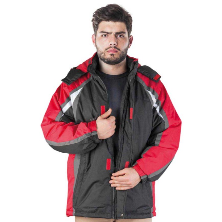 Изолирано яке, Reis, полиестер, черно/червено, размер XL