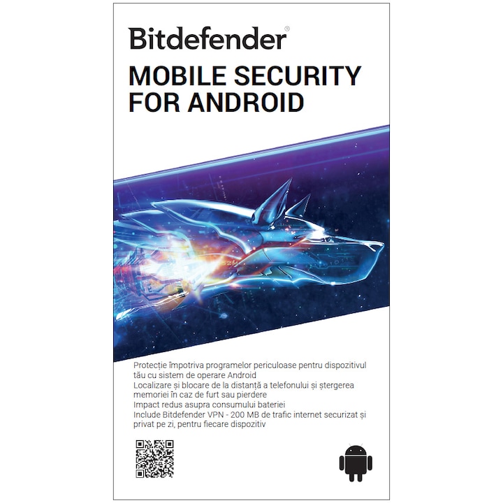 Bitdefender Mobile Security Androidra, 1 év, 1 eszköz, kaparós sorsjegy