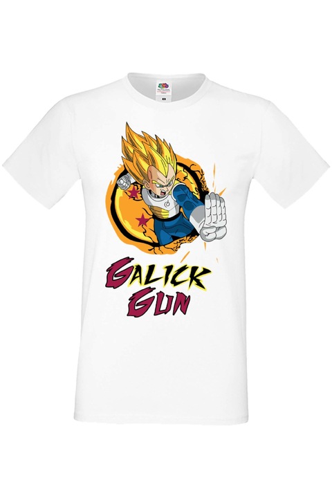 Férfi póló Anime Manga Japan Animation Comics Dragon Ball Z Goku Vegeta Gohan Master Roshi Super Saiyan Dragon Ball Z Vegeta Galick Gun Japan Animation Comics J, Fehér