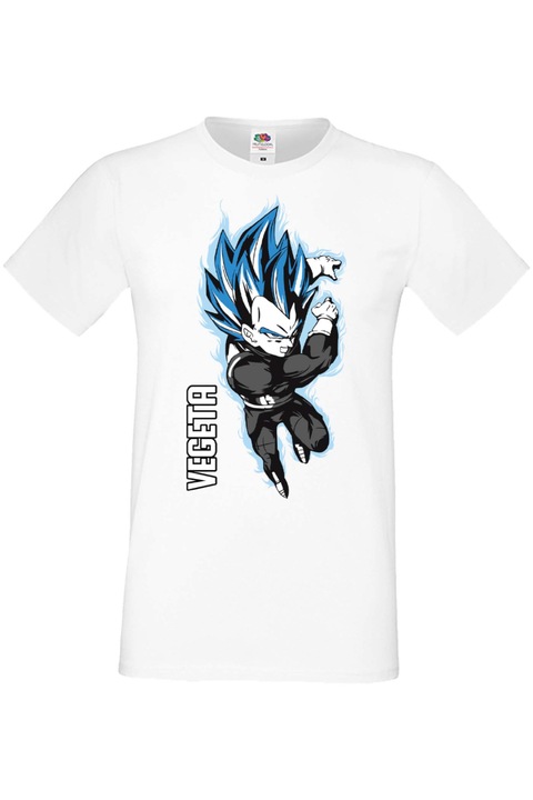 Férfi póló Anime Manga Japan Animation Comics Dragon Ball Z Goku Vegeta Gohan Master Roshi Super Saiyan Dragon Ball Z Vegeta Japan Animation Comics J, Fehér