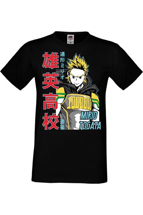 Férfi póló Anime Manga Japan Animation Comics My Hero Academia Mirio Togata My Hero Academia Mirio Togata 02 Japan Animation Comics J, Fekete