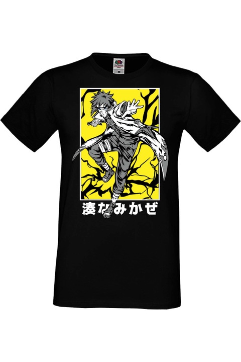 Férfi póló Anime Manga Japan Animation Comics Naruto Shippuuden Minato Namikaze Naruto Minato Namikaze Japan Animation Comics J, Fekete