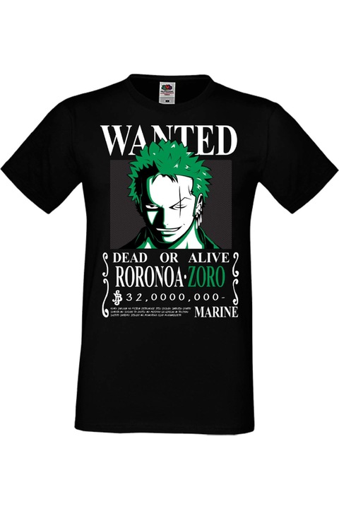 Férfi póló Anime Manga Japan Animation Comics One Piece Monkey D Fluffy Roronoa Zoro straw hat pirates One Piece Roronoa Zoro 01 Japan Animation Comics J, Fekete