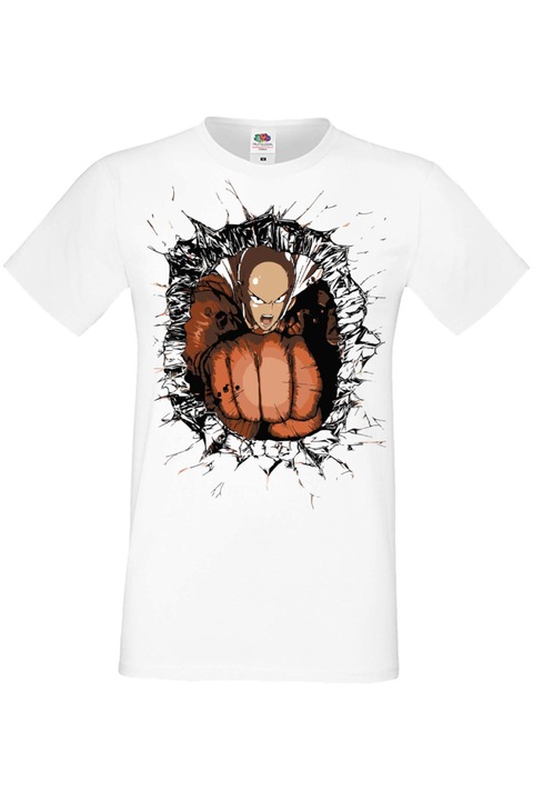 Férfi póló Anime Manga Japan Animation Comics One Punch Man One Punch Man 02 Japan Animation Comics J, Fehér