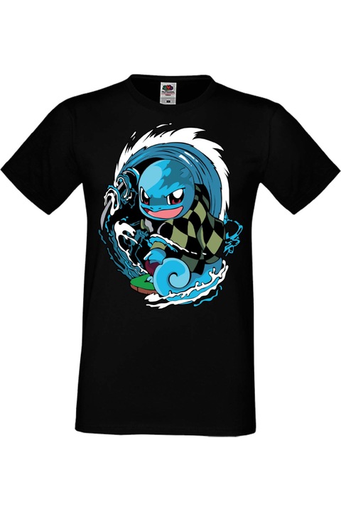 Férfi póló Anime Manga Japan Animation Comics Pokemon Squirtle Pokemon Squirtle Japan Animation Comics J, Fekete