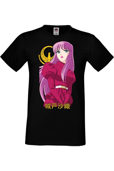 Férfi póló Anime Manga Japan Animation Comics Saint Seiya Athena Saint Seiya Athena Japan Animation Comics J, Fekete