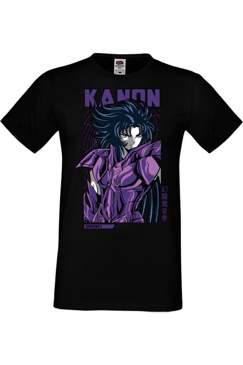 Férfi póló Anime Manga Japan Animation Comics Saint Seiya Kanon Saint Seiya Gemini Kanon Japan Animation Comics J, Fekete