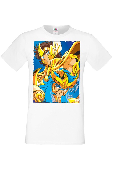 Férfi póló Anime Manga Japan Animation Comics Saint Seiya Knights of the Zodiac Saint Seiya Knights of the Zodiac Japan Animation Comics J, Fehér