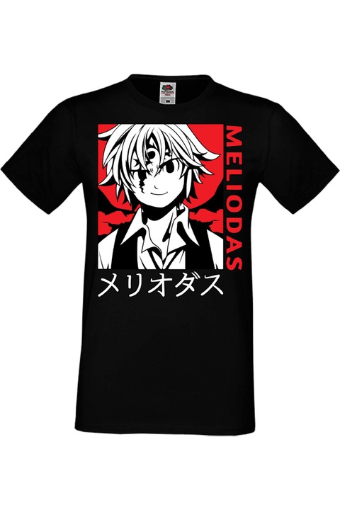 Férfi póló Anime Manga Japan Animation Comics The Seven Deadly Sins Meliodas The Seven Deadly Sins Meliodas 04 Japan Animation Comics J, Fekete
