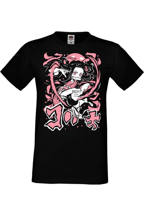 Férfi póló Anime Manga Japan Animation Comics Demon Slayer Nezuko Kamado Demon Slayer Nezuko Kamado 02 Japan Animation Comics J, Fekete