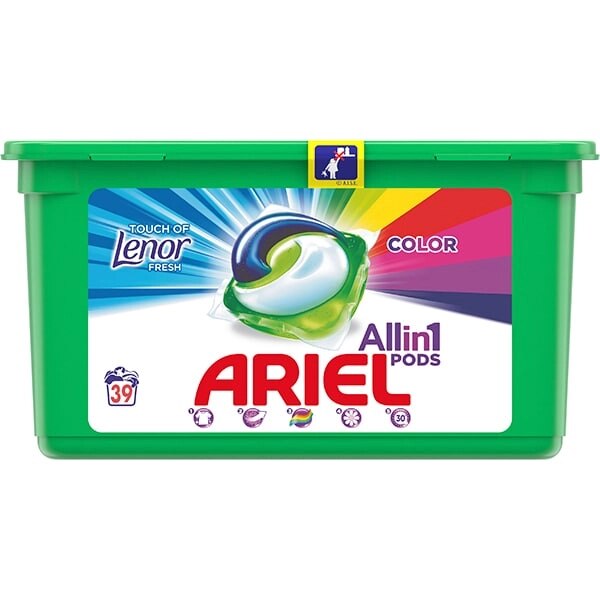 Detergent, Ariel Pods Color All in One Lenor Touch, 39 capsule, 39