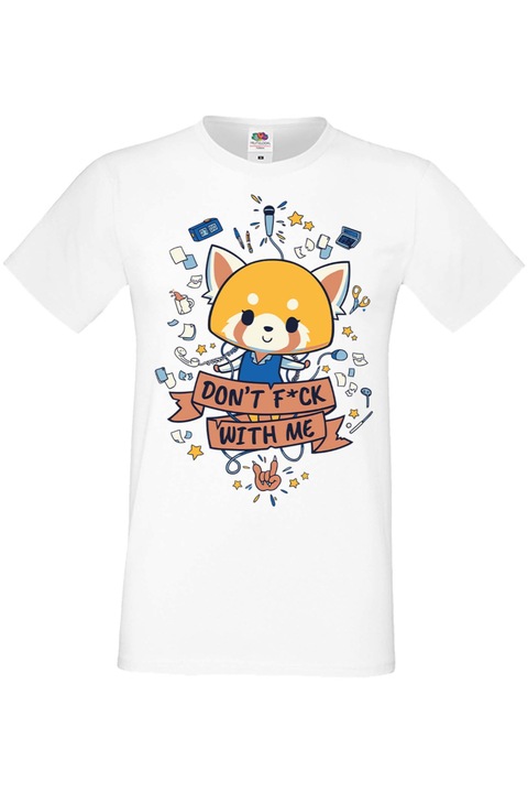 Férfi póló Manga Japan Anime Comics Tralala Manga Anime Japan Comics Animation Aggretsuko Aggretsuko 01, Fehér