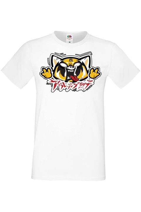 Férfi póló Manga Japan Anime Comics Tralala Manga Anime Japan Comics Animation Aggretsuko Aggretsuko 02, Fehér