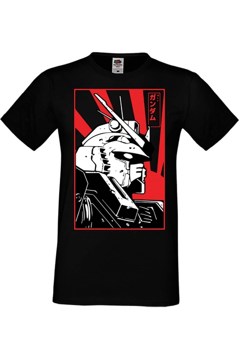 Férfi póló Manga Japan Anime Comics Tralala Manga Anime Japan Comics Animation Mobile Suit Gundam Mobile Suit Gundam 02, Fekete