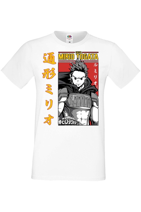 Férfi póló Manga Japan Anime Comics Tralala Manga Anime Japan Comics Animation My Hero Academia My Hero Academia Mirio Togata, Fehér