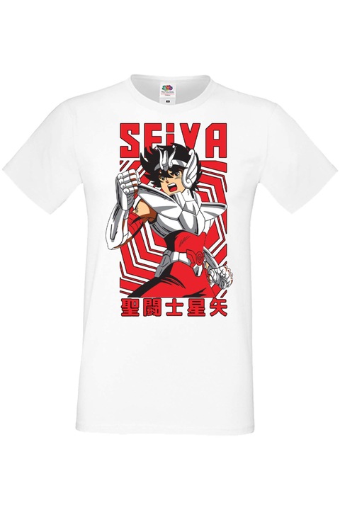 Férfi póló Manga Japan Anime Comics Tralala Manga Anime Japan Comics Animation Sait Seiya Saint Seiya Pegasus 02, Fehér