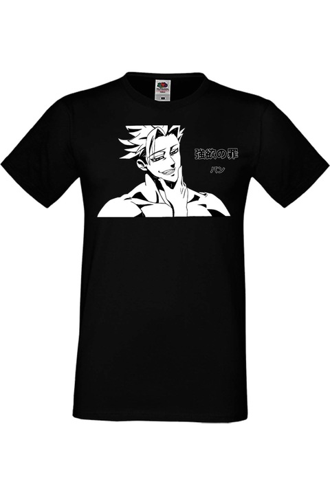 Férfi póló Manga Japan Anime Comics Tralala Manga Anime Japan Comics Animation Seven Deadly Sins The Seven Deadly Sins Meliodas 03, Fekete