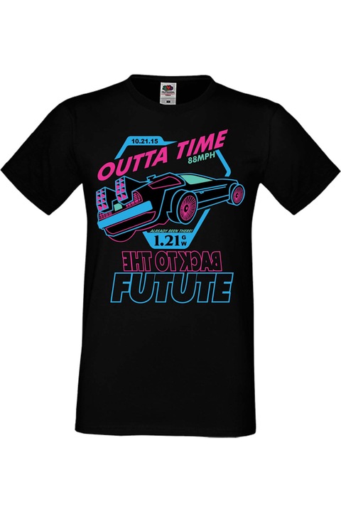 Férfi pól Manga Anime Japan Animation Back To The Future Time Travel Back To The Future, Fekete