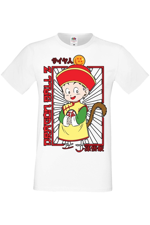 Férfi pól Manga Anime Japan Animation Dragon Ball Z Goku Roshi Krillin Vegeta Master Roshi Dragon Ball Z 03, Fehér