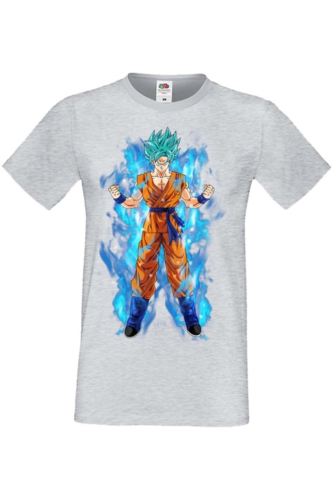 Tricou barbati Japan Anime Manga Comics Tralala Dragon Ball Z 05, Gri melange, 2XL