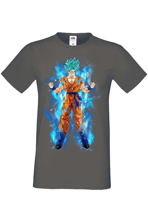 Tricou barbati Japan Anime Manga Comics Tralala Dragon Ball Z 05, Gri inchis, XL