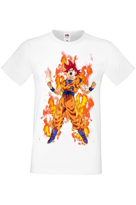 Férfi pól Manga Anime Japan Animation Dragon Ball Z Goku Roshi Krillin Vegeta Master Roshi Dragon Ball Z 06, Fehér