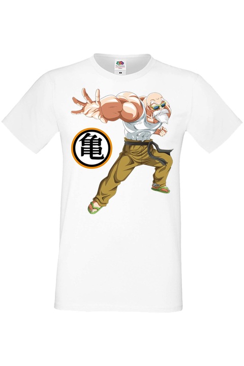 Férfi pól Manga Anime Japan Animation Dragon Ball Z Goku Roshi Krillin Vegeta Master Roshi Dragon Ball Z 10, Fehér