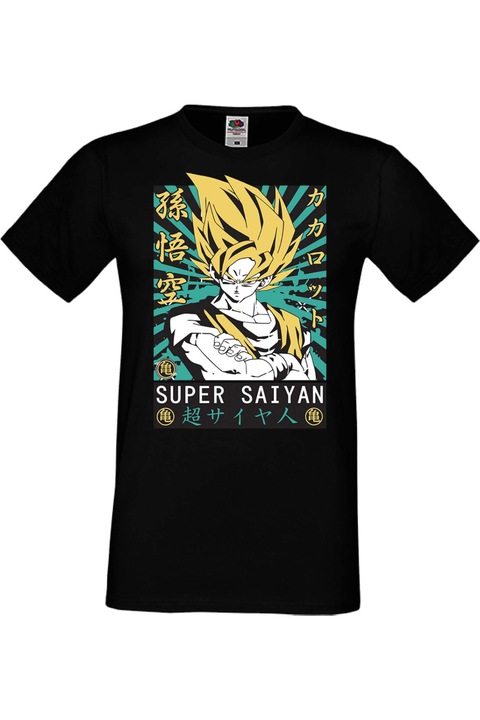 Férfi pól Manga Anime Japan Animation Dragon Ball Z Goku Roshi Krillin Vegeta Master Roshi Dragon Ball Z 15, Fekete