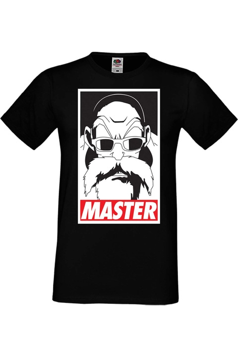 Férfi pól Manga Anime Japan Animation Dragon Ball Z Goku Roshi Krillin Vegeta Master Roshi Dragon Ball Z Master Roshi 01v, Fekete