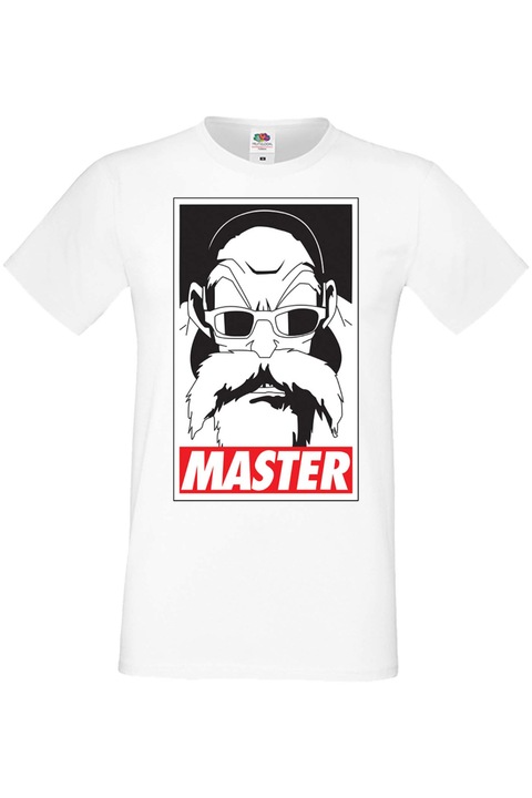 Férfi pól Manga Anime Japan Animation Dragon Ball Z Goku Roshi Krillin Vegeta Master Roshi Dragon Ball Z Master Roshi 01v, Fehér