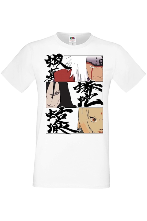 Férfi pól Manga Anime Japan Animation Naruto Uzumaki Jiraya Tsunade Orochimaru Kakashi Hatake Naruto Legendary Sannin, Fehér