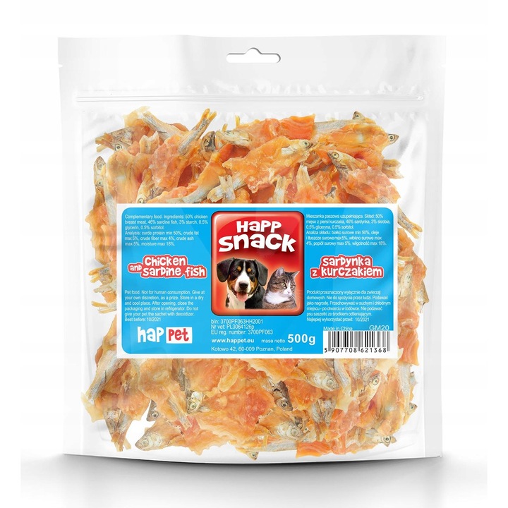 Recompense Happet, Pui si sardine, 500g