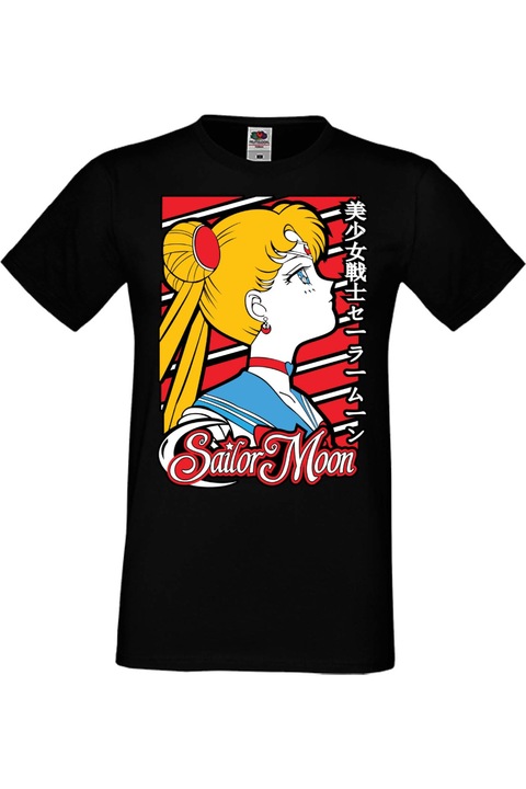 Férfi pól Manga Anime Japan Animation Sailor Moon Sailor Moon 01v, Fekete