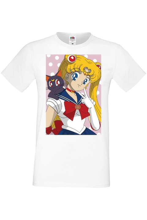 Férfi pól Manga Anime Japan Animation Sailor Moon Sailor Moon 02v, Fehér