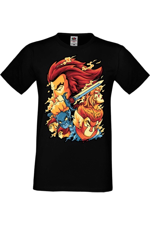 Férfi pól Manga Anime Japan Animation ThunderCats Thunder Cats ThunderCats 01v, Fekete