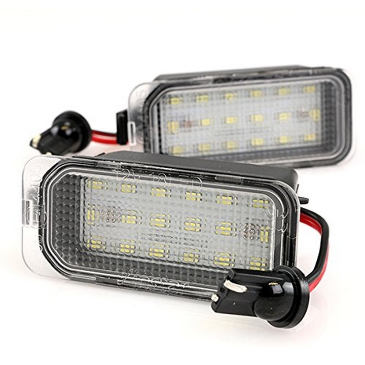 Lampi numar LED Vinstar pentru Ford Fiesta, Focus, Mondeo, Kuga, C-Max, S-Max, Jaguar XF XJ, set 2 bucati